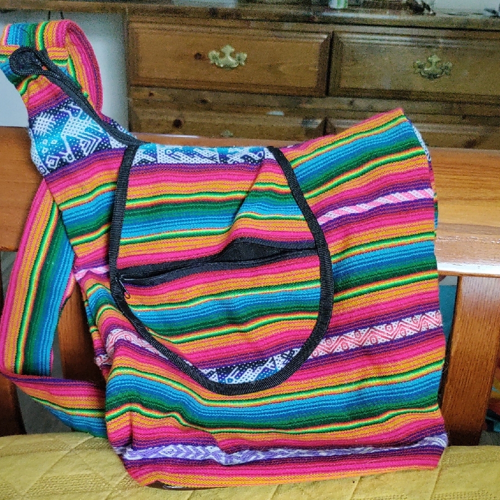 Colorful Striped Women's Bag